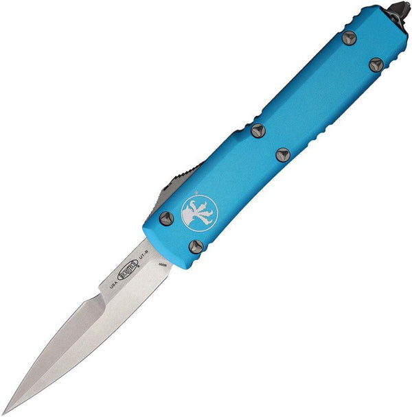 Microtech Auto Ultratech OTF Turquoise Anodized Aluminum Stonewash Bohler M390 - Knives.mx