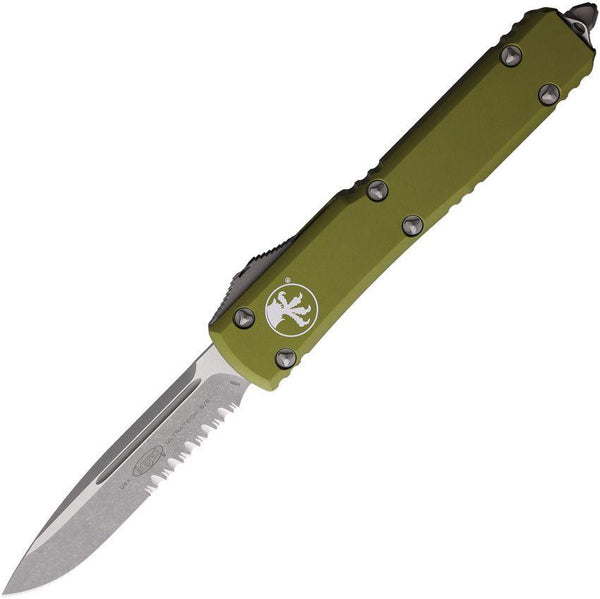 Microtech Auto Ultratech S/E OTF OD Green Aluminum PS Apocalyptic Bohler M390 - Knives.mx