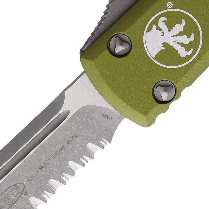 Microtech Auto Ultratech S/E OTF OD Green Aluminum PS Apocalyptic Bohler M390 - Knives.mx