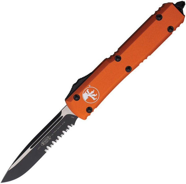 Microtech Auto Ultratech S/E OTF Orange Aluminum Two Tone PS Bohler M390 - Knives.mx