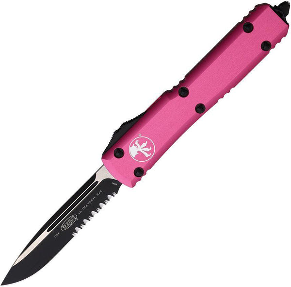 Microtech Auto Ultratech S/E OTF Pink Anodized Aluminum Cerakote & Satin P/S Bohler M390 - Knives.mx