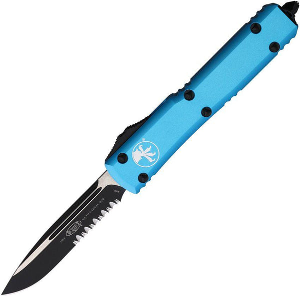 Microtech Auto Ultratech S/E OTF Turquoise Anodized Aluminum Cerakote & Satin P/S Bohler M390 - Knives.mx