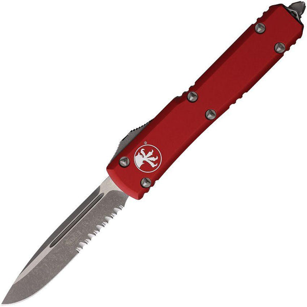Microtech Auto Ultratech S/E Red Aluminum Apocalyptic P/S Bohler M390 - Knives.mx
