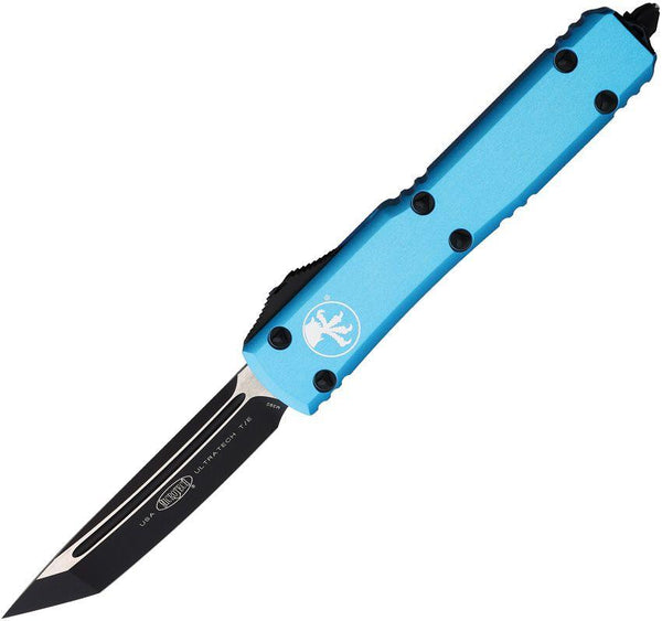 Microtech Auto Ultratech T/E OTF Turquoise Aluminum Satin & Cerakote Tanto Bohler M390 - Knives.mx