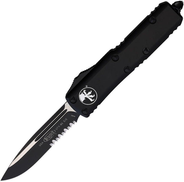 Microtech Auto UTX-85 S/E OTF Black Aluminum Partially Serrated Bohler M390 - Knives.mx