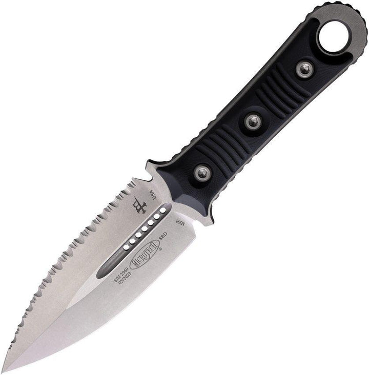 Microtech SBD Dagger Black G10 Stonewash FS Bohler M390 - Knives.mx