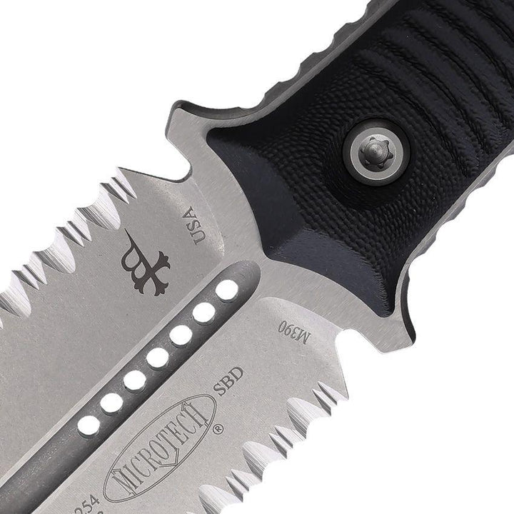 Microtech SBD Dagger Black G10 Stonewash PS Double Edge Premium Steel - Knives.mx