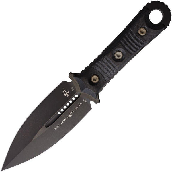 Microtech SBD Dagger Carbon Fiber Black DLC Coated Double Edge Premium Steel - Knives.mx