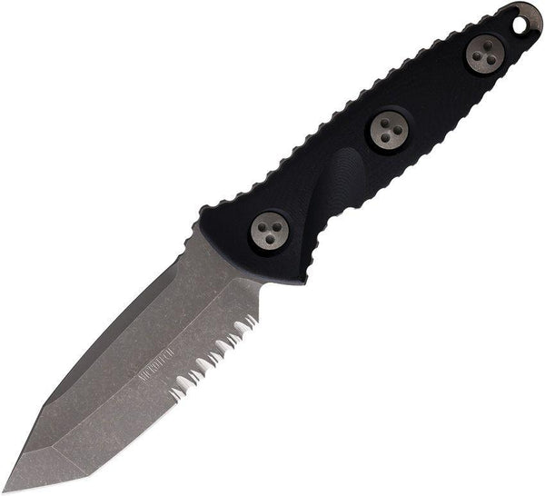 Microtech Socom Alpha Mini T/E Black G10 Apocalyptic Partially Serrated Tanto Bohler M390 - Knives.mx