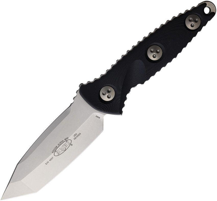 Microtech Socom Alpha Mini T/E Black G10 Stonewash Tanto Bohler M390 - Knives.mx
