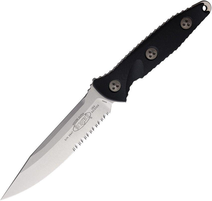 Microtech Socom Alpha S/E Black G10 Stonewash Partially Serrated Bohler M390 - Knives.mx