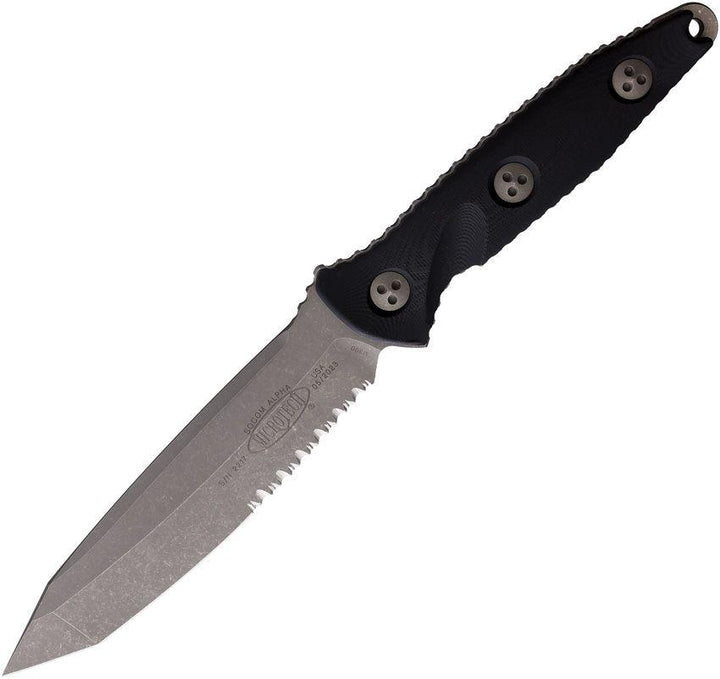 Microtech Socom Alpha T/E Black G10 Apocalyptic P/S Tanto Bohler M390 - Knives.mx