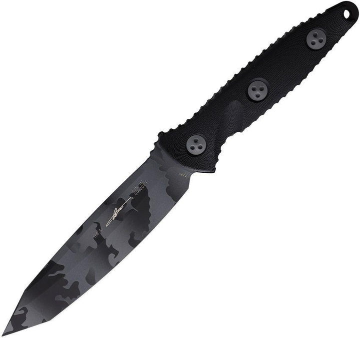 Microtech Socom Alpha T/E Black G10 Urban Camo Tanto Bohler M390 - Knives.mx