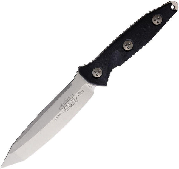 Microtech Socom Alpha T/E SW Black G10 Stonewash Tanto Bohler M390 - Knives.mx