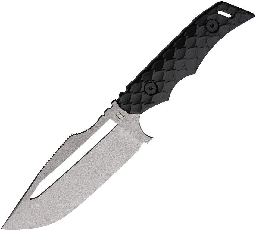 Midgards-Messer Idun Fixed Blade Black Sculpted TPU Satin CPM-3V - Knives.mx