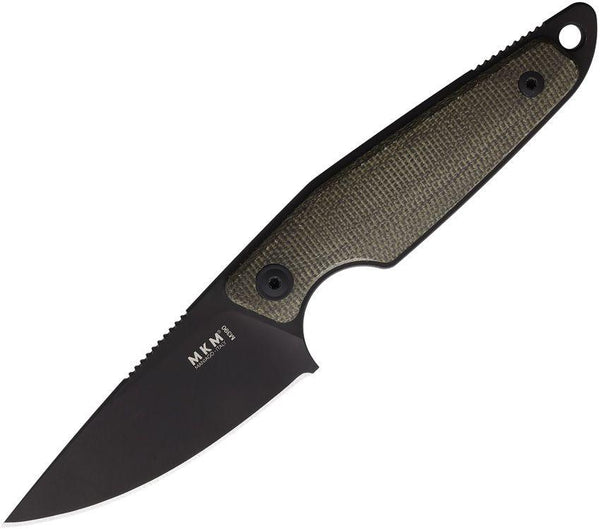 MKM-Maniago Knife Makers Makro 1 Green Micarta Black Oxide Bohler M390 - Knives.mx