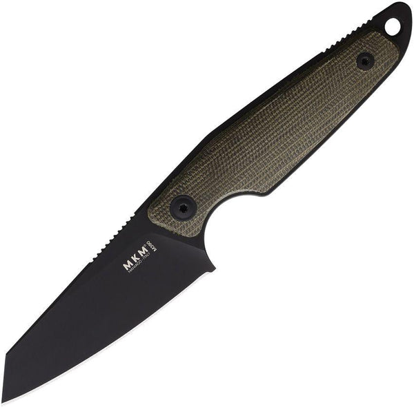 MKM-Maniago Knife Makers Makro 2 Green Micarta Black Oxide Bohler M390 - Knives.mx