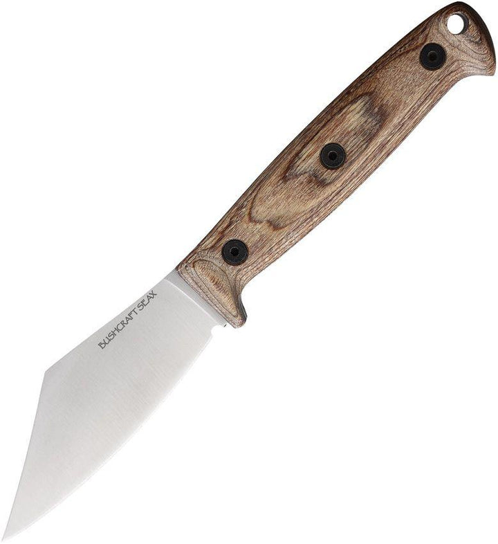 Ontario Bushcraft Seax Brown Wood Satin 420 - Knives.mx