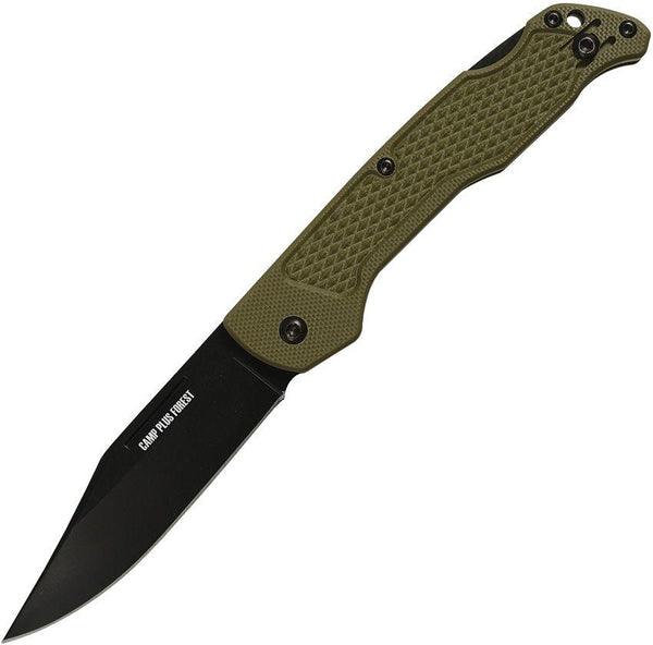 Ontario Camp Plus EDC Lockback Green GFN Black 420 Stainless - Knives.mx