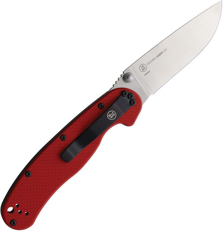 Ontario RAT II Linerlock Red G10 Satin S35VN - Knives.mx