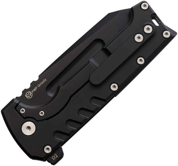 PMP Knives Grizzly Framelock Black Oxide Titanium Coated Tanto D2 - Knives.mx