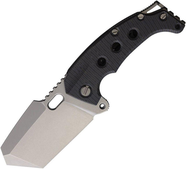PMP Knives Titano Framelock Flame Anodized Titanium Stonewash Tanto Bohler M390 - Knives.mx