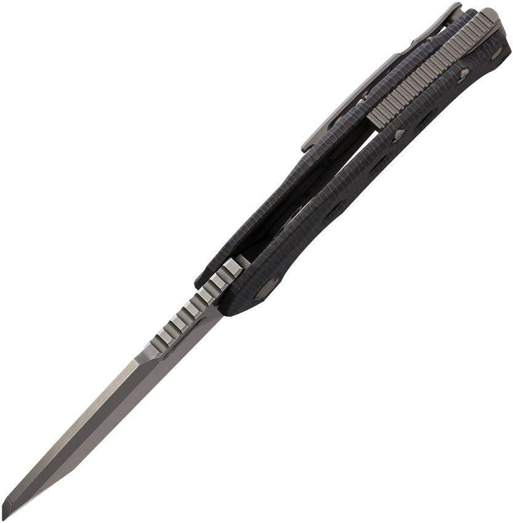PMP Knives Titano Framelock Flame Anodized Titanium Stonewash Tanto Bohler M390 - Knives.mx