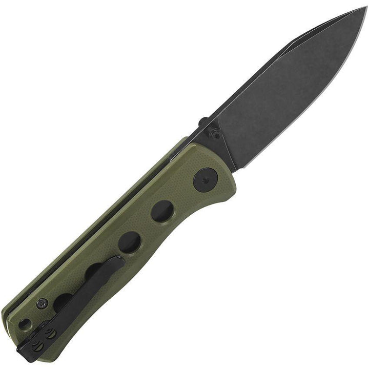 QSP Knife Canary Linerlock Olive G10 Black Stonewash 14C28N Sandvik - Knives.mx