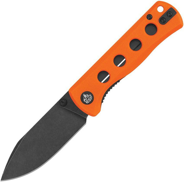 QSP Knife Canary Linerlock Orange G10 Black Stonewash 14C28N Sandvik - Knives.mx