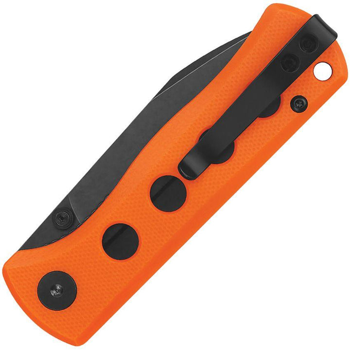 QSP Knife Canary Linerlock Orange G10 Black Stonewash 14C28N Sandvik - Knives.mx