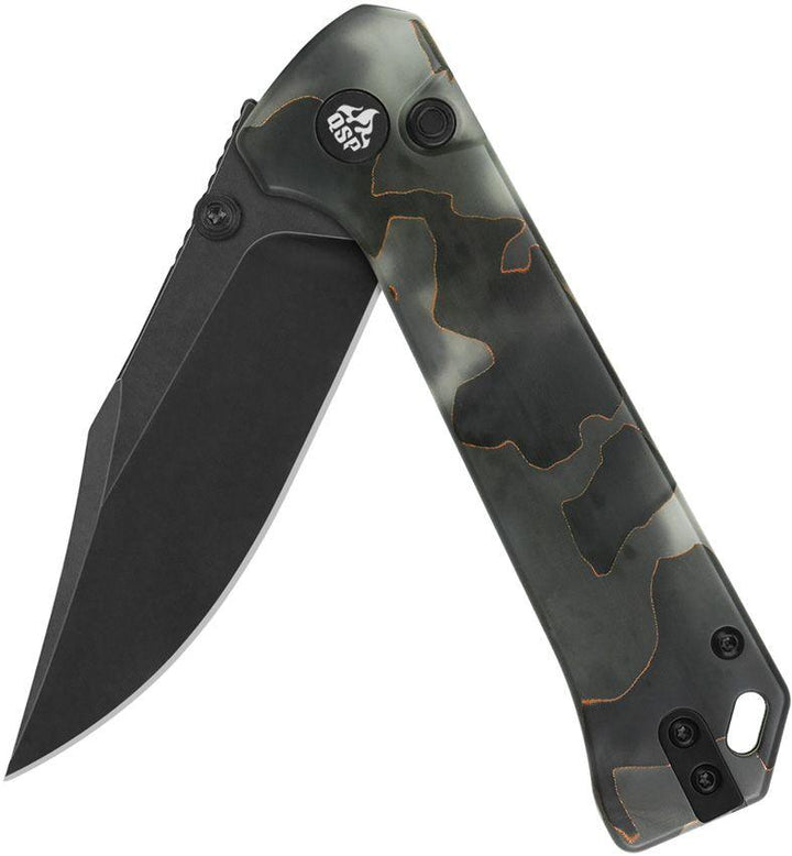 QSP Knife Grebe Raffir Glow Black Stonewash S35VN - Knives.mx