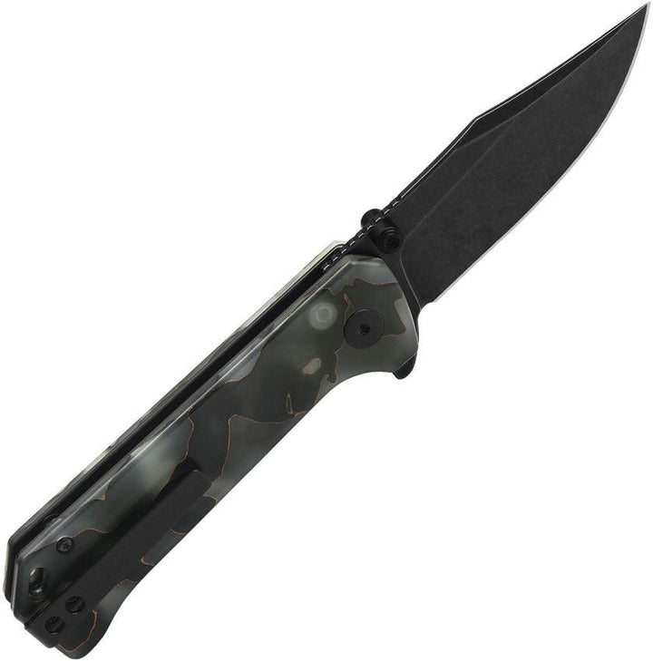 QSP Knife Grebe Raffir Glow Black Stonewash S35VN - Knives.mx