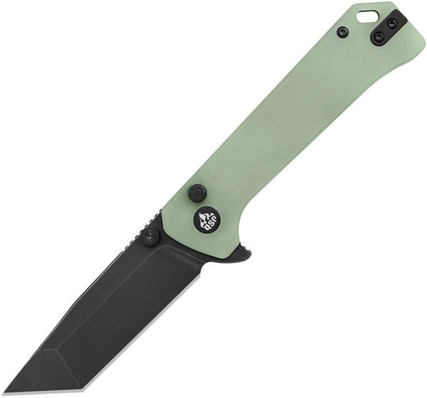 QSP Knife Grebe T Jade G10 Black Stonewashed Tanto 14C28N - Knives.mx