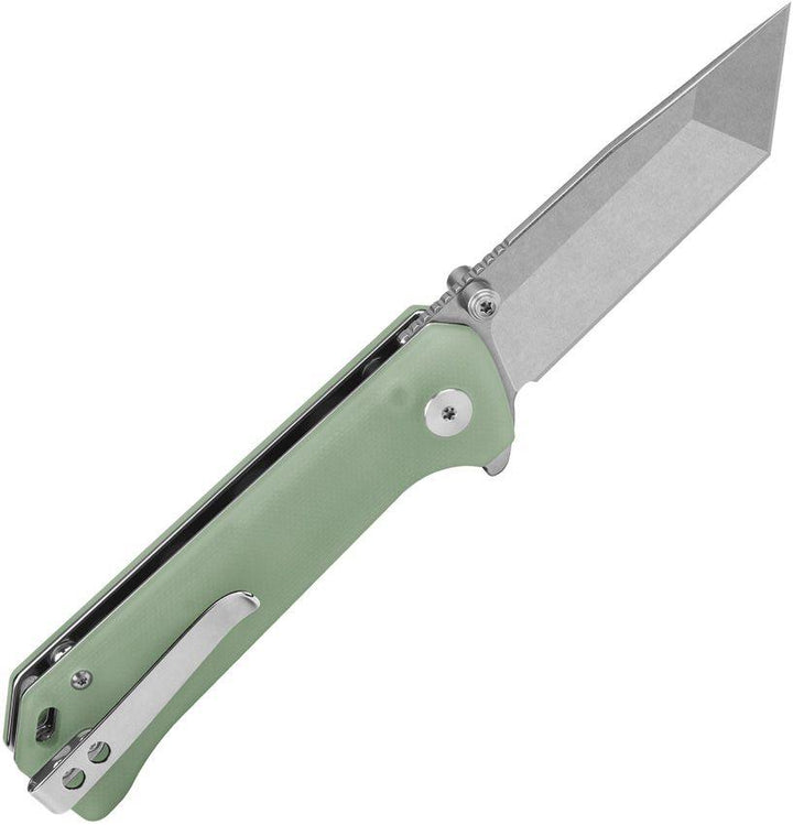 QSP Knife Grebe T Jade G10 Stonewashed Tanto 14C28N - Knives.mx