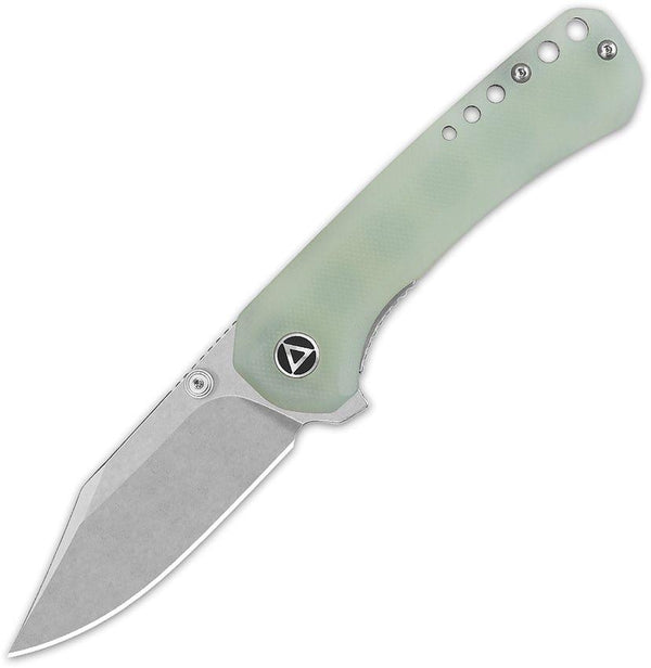 QSP Knife Kestrel Linerlock Jade G10 Stonewash 14C28N Sandvik - Knives.mx