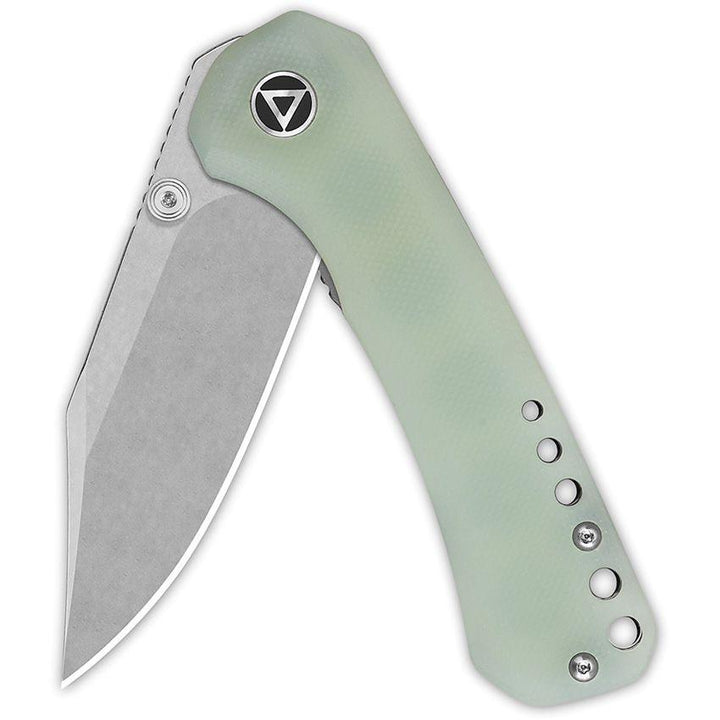 QSP Knife Kestrel Linerlock Jade G10 Stonewash 14C28N Sandvik - Knives.mx