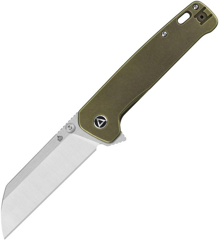 QSP Knife Penguin Plus Linerlock Bronze Stonewashed Titanium Two Tone 20CV - Knives.mx