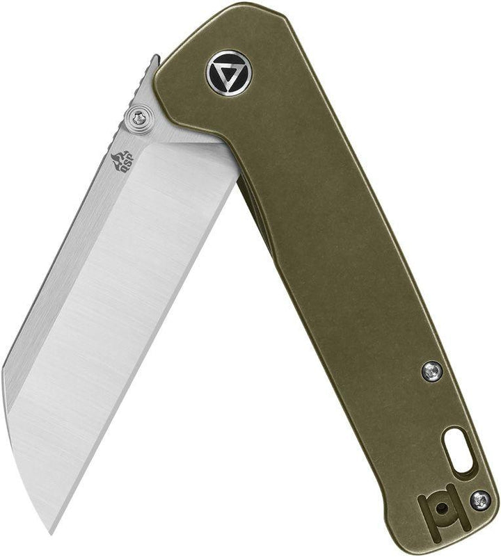 QSP Knife Penguin Plus Linerlock Bronze Stonewashed Titanium Two Tone 20CV - Knives.mx