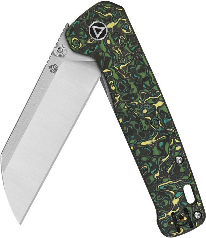 QSP Knife Penguin Plus Linerlock CF Two Tone 20CV - Knives.mx