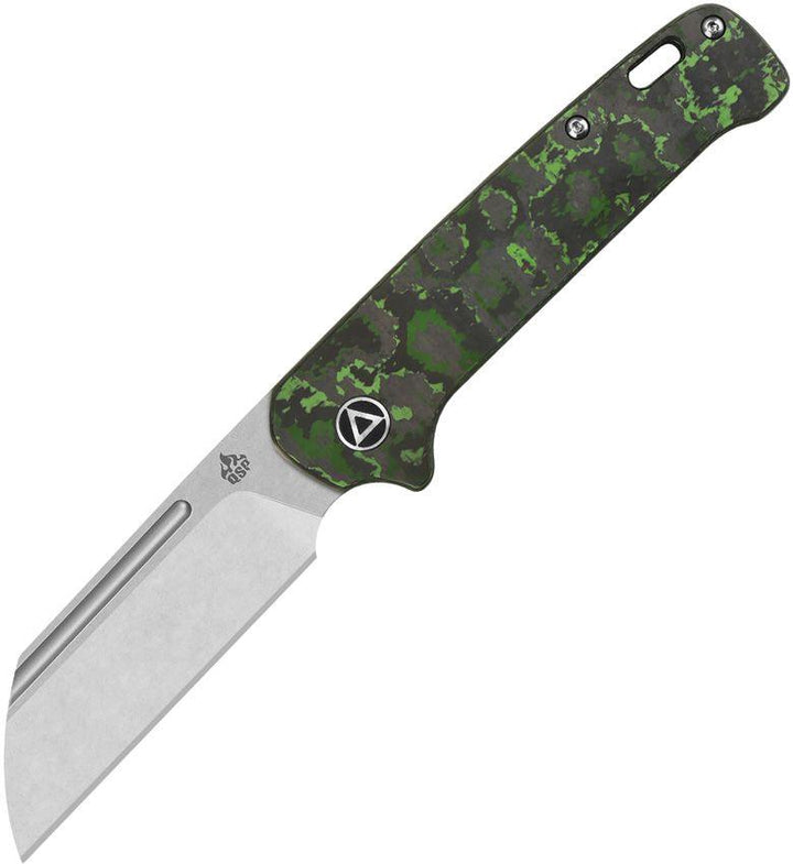 QSP Knife Penguin Slip Joint Jungle CF Satin 20CV - Knives.mx