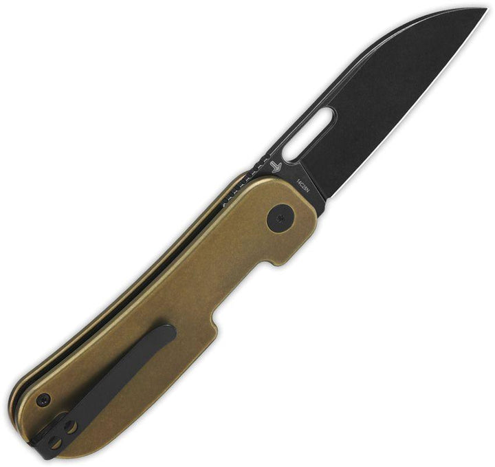 QSP Knife Variant PE Bronze Titanium Black Stonewash 14C28N Sandvik - Knives.mx