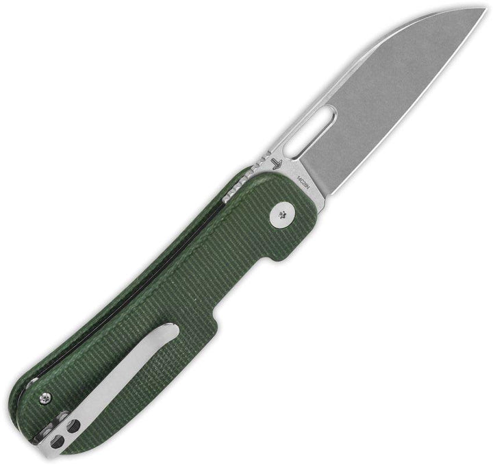 QSP Knife Variant PE Green G10 Stonewash 14C28N Sandvik - Knives.mx