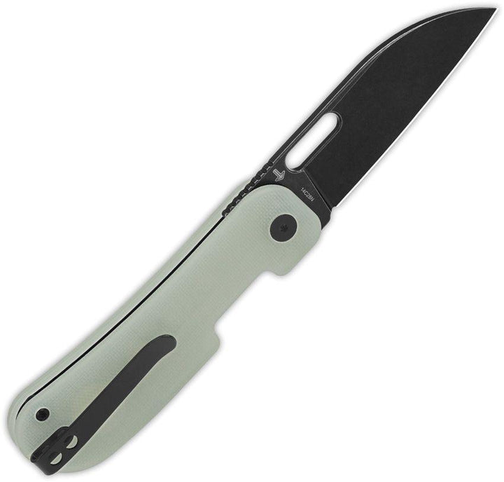 QSP Knife Variant PE Jade G10 Titanium Coated 14C28N Sandvik - Knives.mx