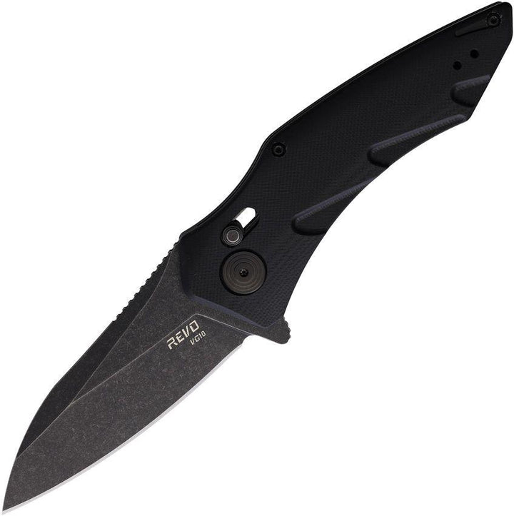 Revo Storm Crossbar Lock Blackout G10 Stonewash VG-10 - Knives.mx