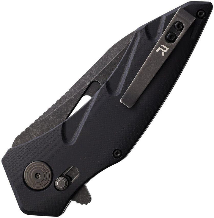 Revo Storm Crossbar Lock Blackout G10 Stonewash Wharncliffe VG-10 - Knives.mx