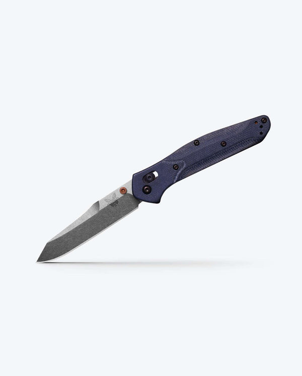 Benchmade 940 Osborne | Denim Micarta Satin Reverse Tanto Bohler M390