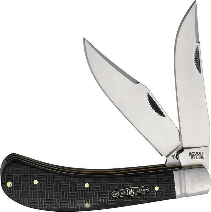 Rough Ryder Bearhead Saddle Horn Pakkawood Satin 440A - Knives.mx