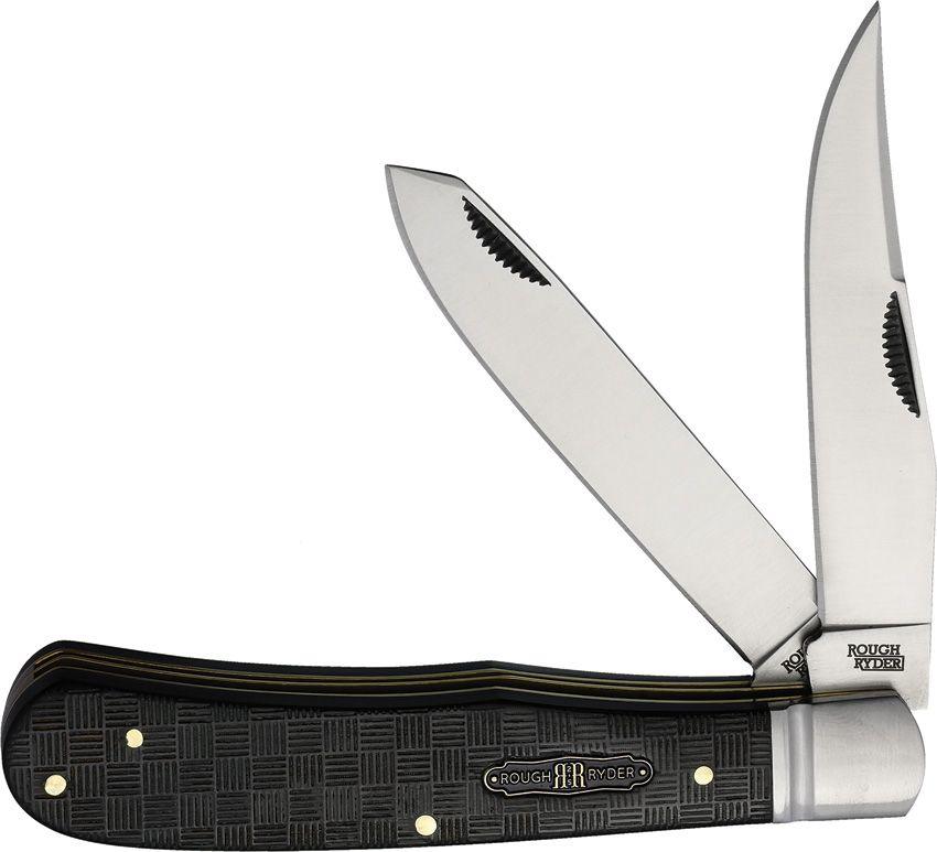 Rough Ryder Bearhead Trapper Pakkawood Satn 440A - Knives.mx