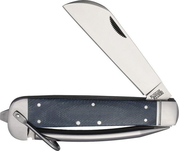 Rough Ryder Marlin Spike Denim Micarta Satin Sheepsfoot Stainless - Knives.mx