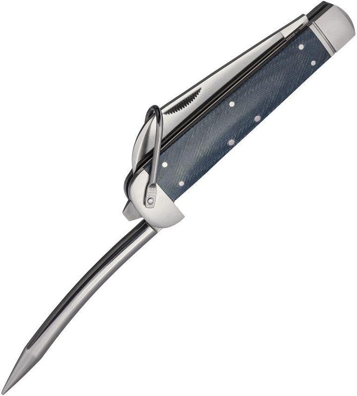 Rough Ryder Marlin Spike Denim Micarta Satin Sheepsfoot Stainless - Knives.mx